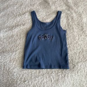 blue brandy melville hawaii tank top